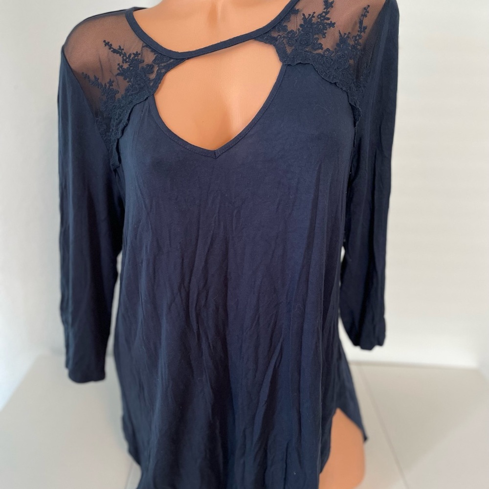 Torrid Black Sheer Lace Women's Tunic